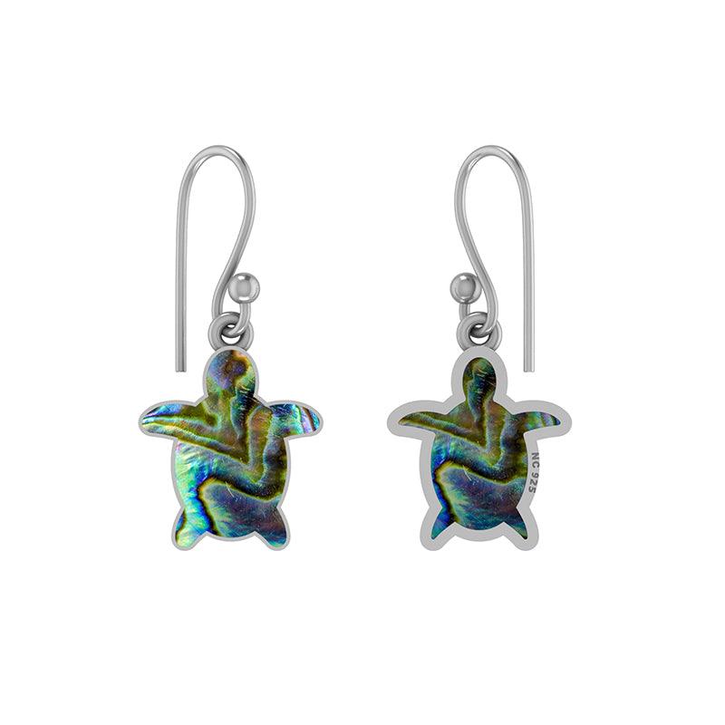 Natural Abalone Earrings for Women in Sterling Silver (Pack of 1, Bezel Set)