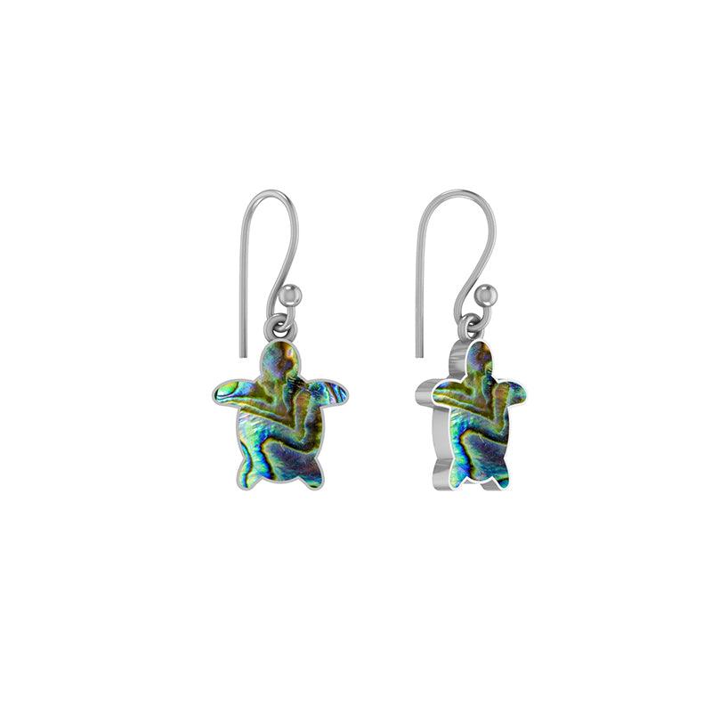 Natural Abalone Earrings for Women in Sterling Silver (Pack of 1, Bezel Set)