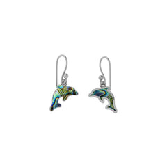925 Sterling Silver Abalone Shell Dolphin Earring Handmade Bezel Set Jewelry Pack Of 1