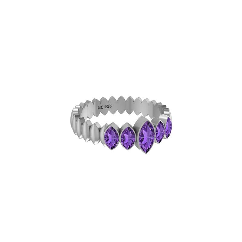 925 Sterling Silver Ring Natural Cut Gemstone Bezel Setting Handmade Jewelry