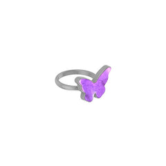 925 Sterling Silver Ring Butterfly Shape Natural Cab Gemstone Bezel Setting Handmade Jewelry