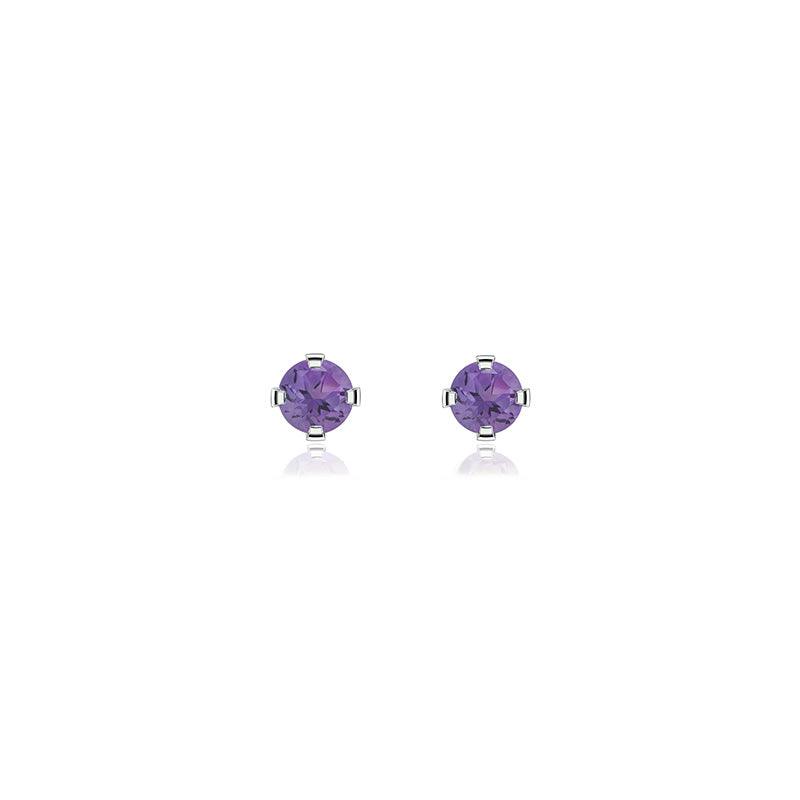 925 Sterling Silver Stud Natural Cut Gemstone Prong Set Multi Shape Earring Jewelry