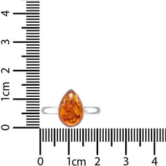 925 Sterling Silver Amber Ring Silver Handmade Ring Amber Multi Shape Ring Set of 6 - (Box 1)