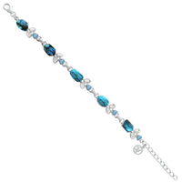 Designer Labradorite Bracelet Studded With Swiss Blue Topaz, Herkimer Pack of 1 (D51-4)