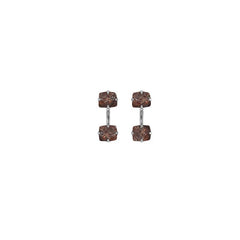 925 Sterling Silver Natural Garnet Raw Stud Earring Prong Set Jewelry Pack of 1