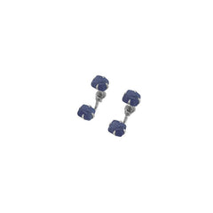 925 Sterling Silver Natural Tanzanite Raw Stud Earring Prong Set Jewelry Pack of 1