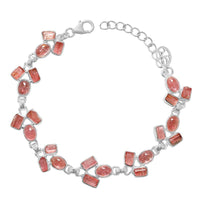 925 Sterling Silver Natural Designer Tourmaline Bracelet Bezel Set Handmade Jewelry Pack of 1