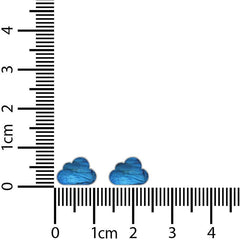 925 Sterling Silver Natural Labradorite Cloud Stud Earring Bezel Set Jewelry Pack Of 3