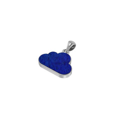 Natural Lapis Lazuli Pendants With 18" Inches Chain for Women in Sterling Silver (Pack of 1, Bezel-Set)