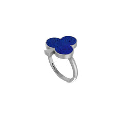 Natural Lapis Lazuli Stackable Rings for Women in Sterling Silver (Pack of 12, Bezel-Set)