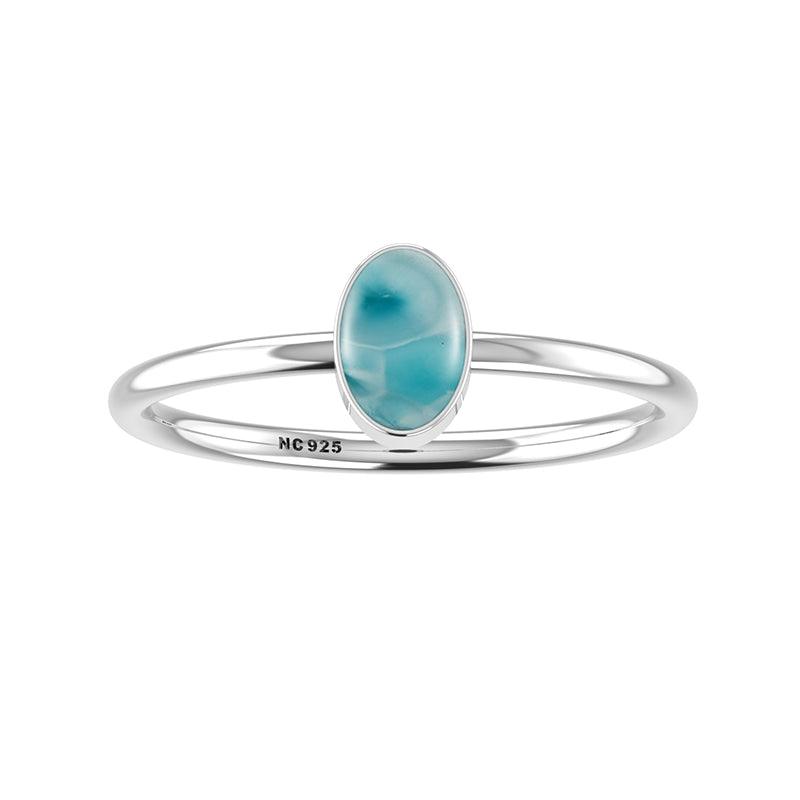 larimar stackable bezel-set ring