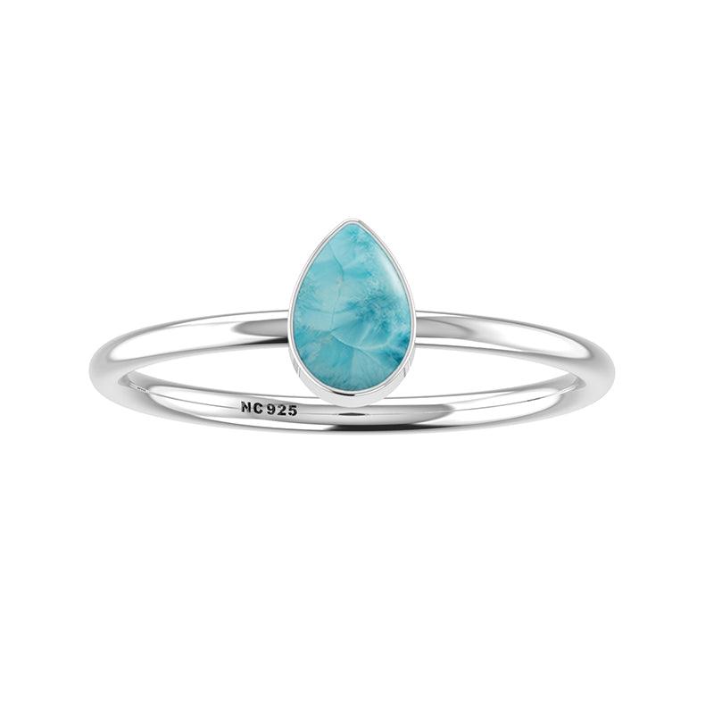 larimar stackable bezel-set ring