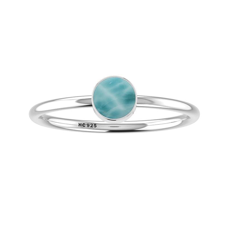 larimar stackable bezel-set ring