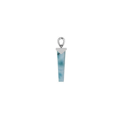 925 Sterling Silver Natural Larimar Cab Pendant Bezel Set Jewelry Pack of 1