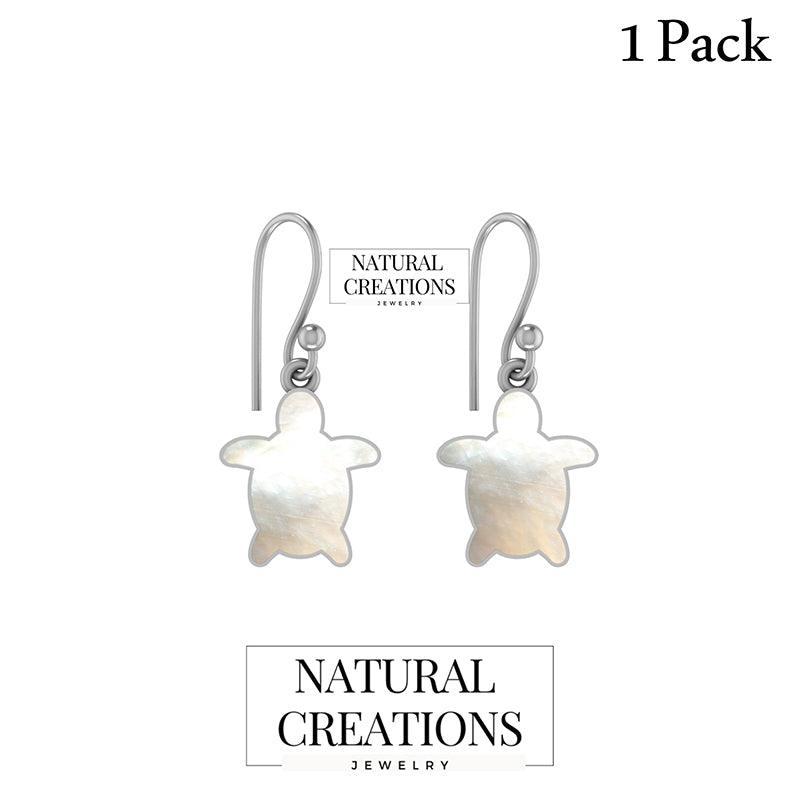 Natural Mother Of Pearl Earrings for Women in Sterling Silver (Pack of 1, Bezel Set)