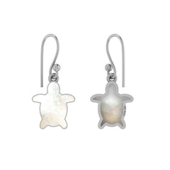 Natural Mother Of Pearl Earrings for Women in Sterling Silver (Pack of 1, Bezel Set)