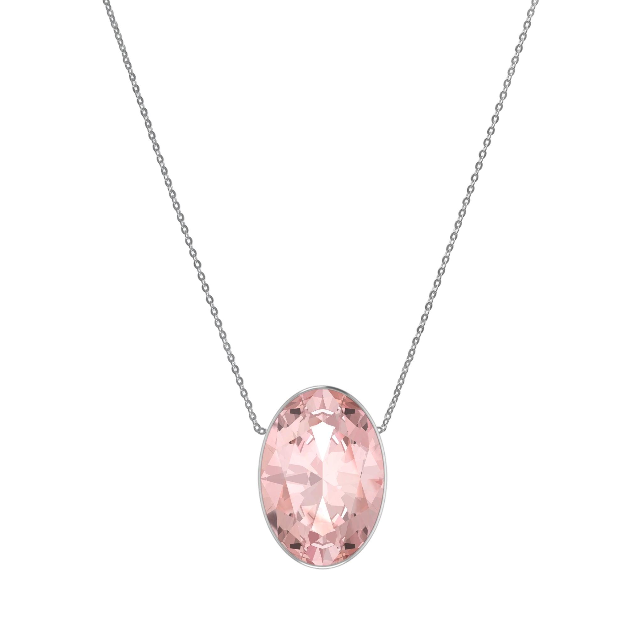 925 Sterling Silver Cut Morganite Slider Necklace With Chain 18" Bezel Set Jewelry Pack of 6