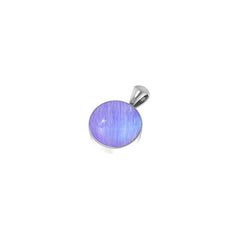 925 Sterling Silver Cab Purple Moonstone Necklace Pendant With Chain 18" Bezel Set Jewelry Pack of 3