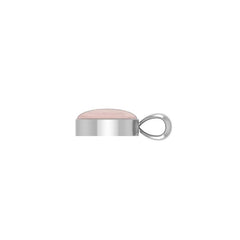 925 Sterling Silver Cab Rose Quartz Necklace Pendant With Chain 18" Bezel Set Jewelry Pack of 3