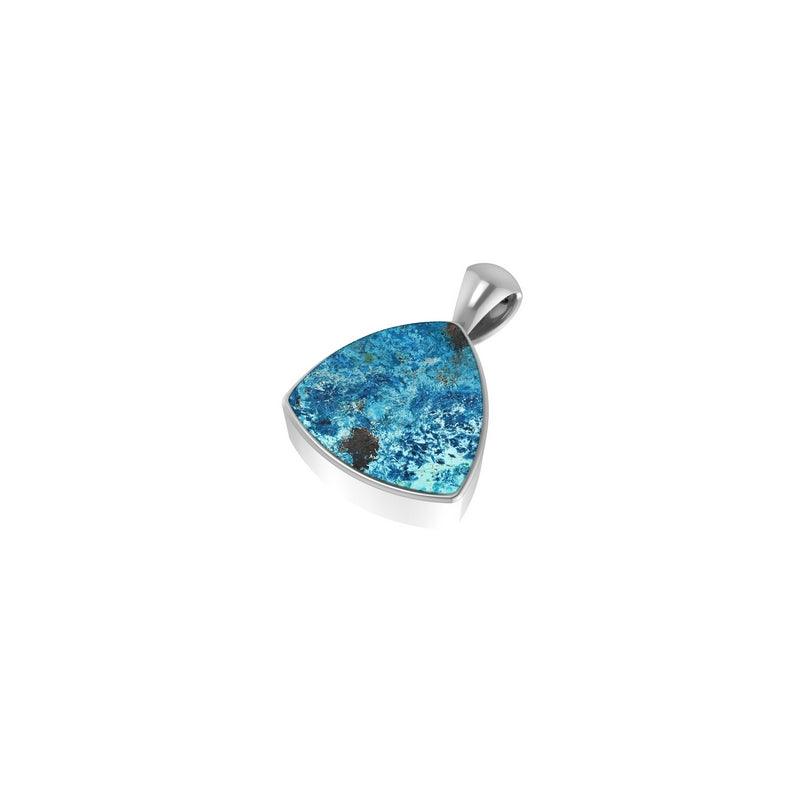 925 Sterling Silver Cab Shattuckite Necklace Pendant With Chain 18" Bezel Set Jewelry Pack of 3