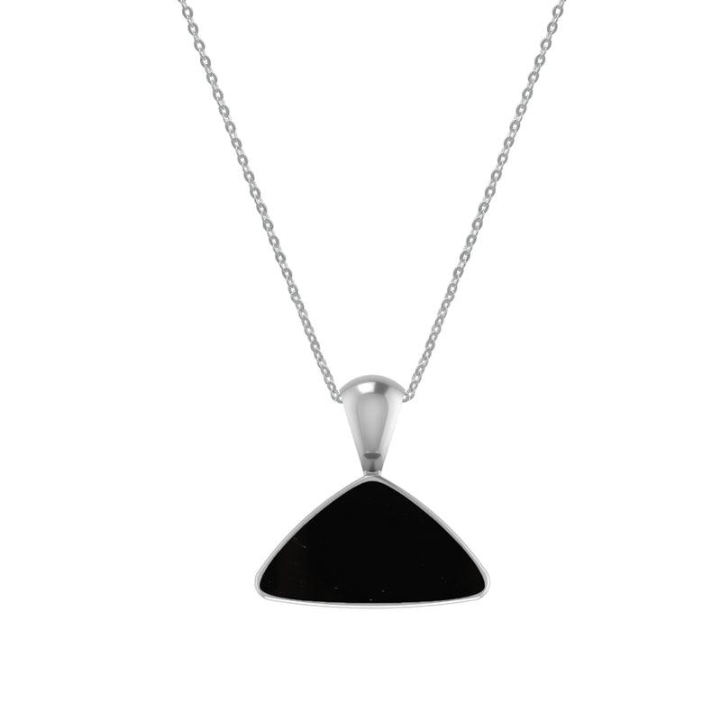 925 Sterling Silver Cab Black Onyx Necklace Pendant With Chain 18" Bezel Set Jewelry Pack of 3