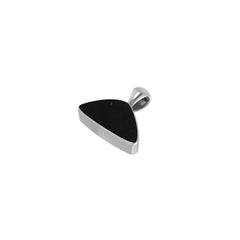 925 Sterling Silver Cab Shungite Necklace Pendant With Chain 18" Bezel Set Jewelry Pack of 3
