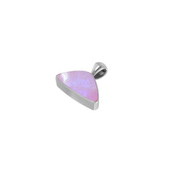 925 Sterling Silver Cab Pink Moonstone Necklace Pendant With Chain 18" Bezel Set Jewelry Pack of 3