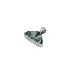 925 Sterling Silver Cab Seraphinite Necklace Pendant With Chain 18" Bezel Set Jewelry Pack of 3