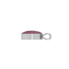 925 Sterling Silver Cab Ruby Zoisite Necklace Pendant With Chain 18" Bezel Set Jewelry Pack of 3