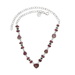 Designer Watermelon Tourmaline Necklace Studded With Tourmaline Pack of 1 (D110-4)