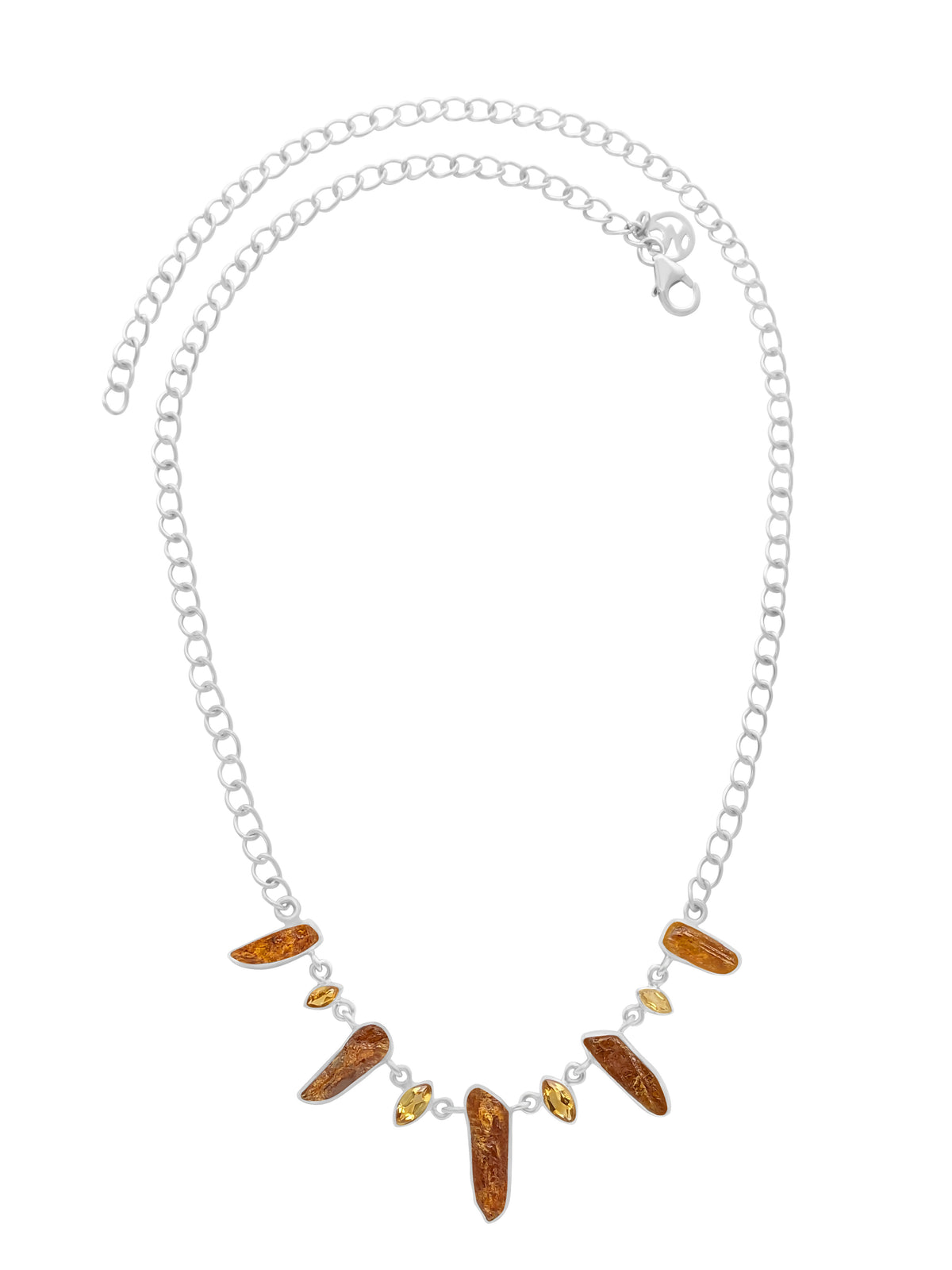 Designer Orange Kyanite Necklace Studded With Citrine Pack of 1 (D114-2)