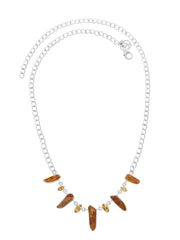 Designer Orange Kyanite Necklace Studded With Citrine Pack of 1 (D114-2)