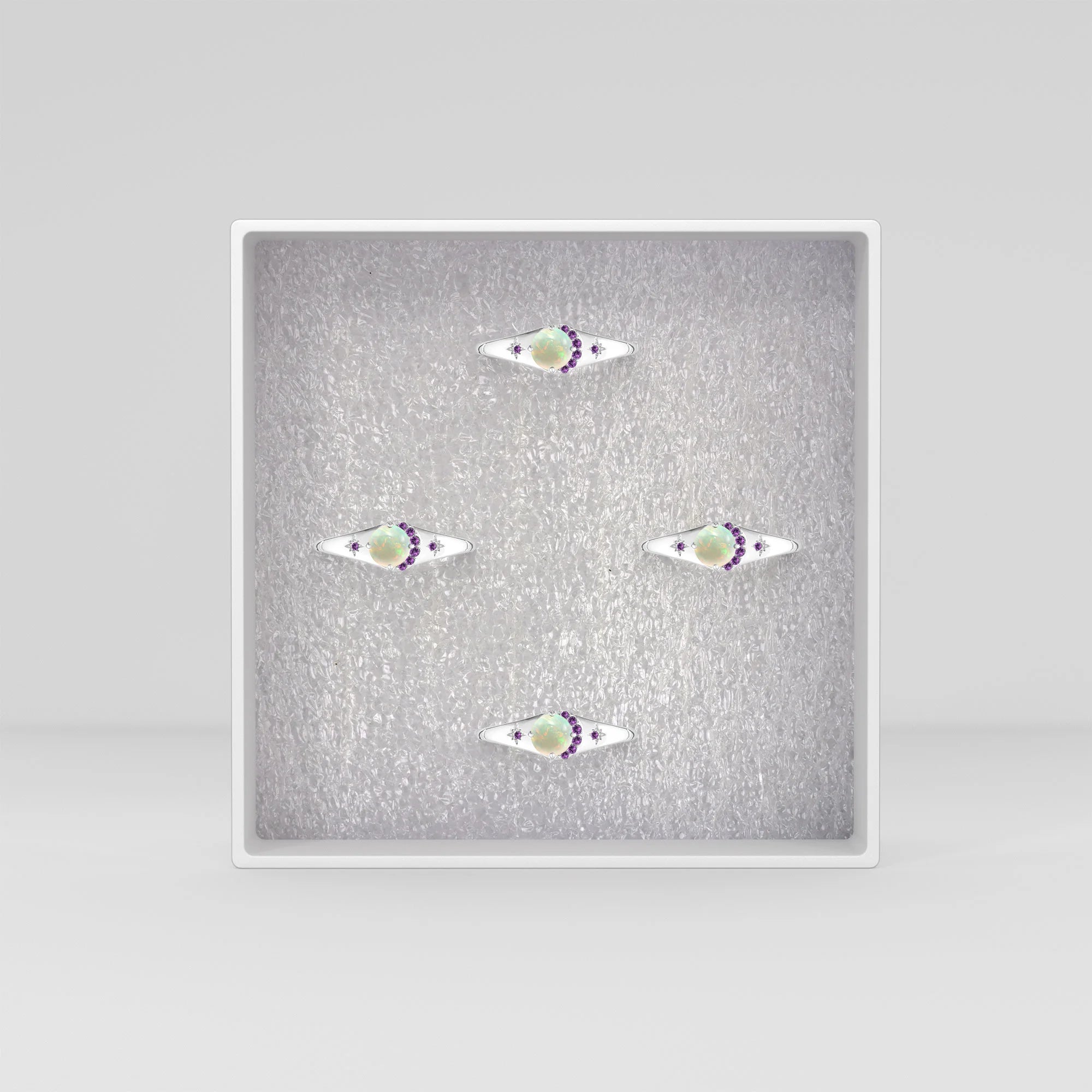 ethiopian-opal-amethyst prong-set ring