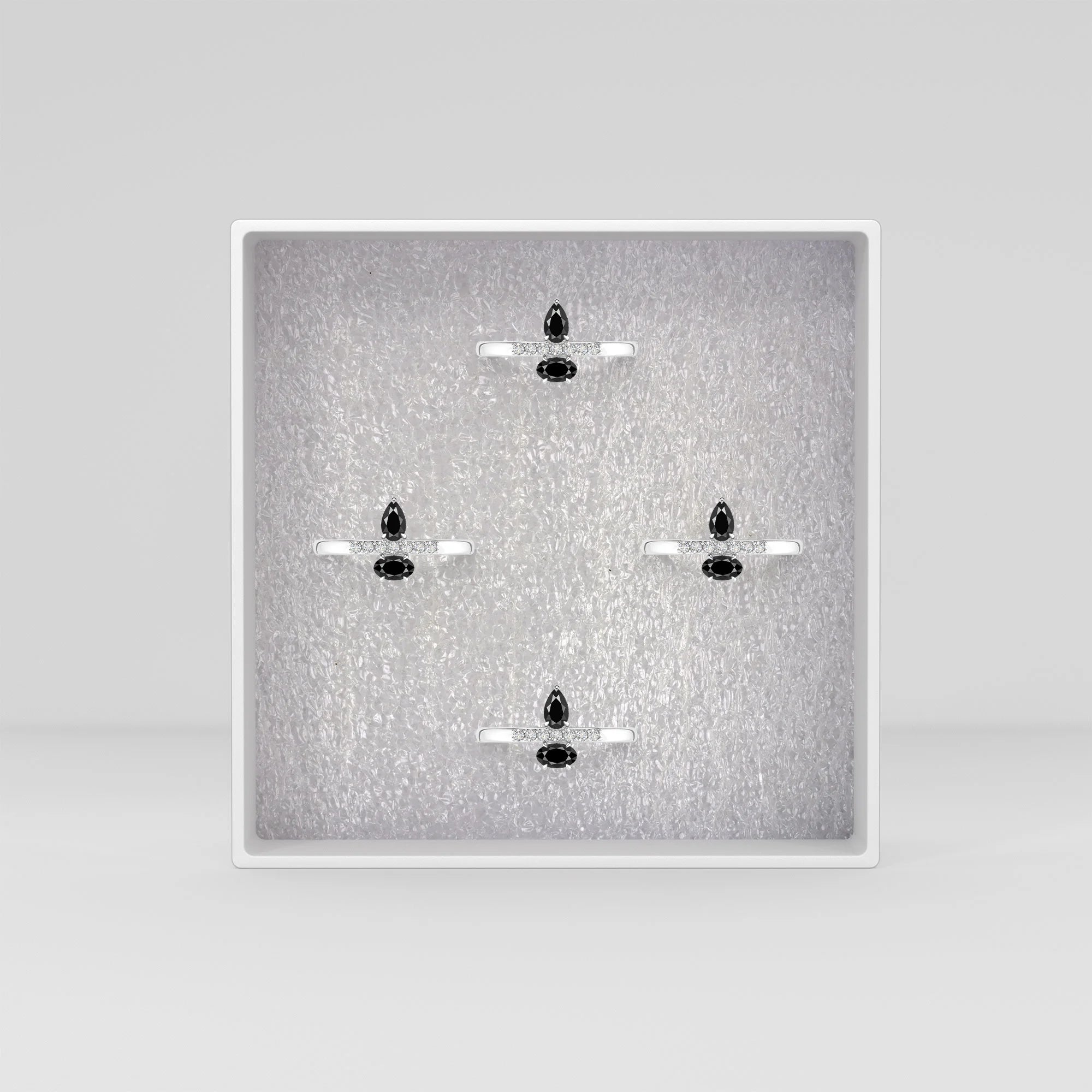 black-tourmaline prong-set ring