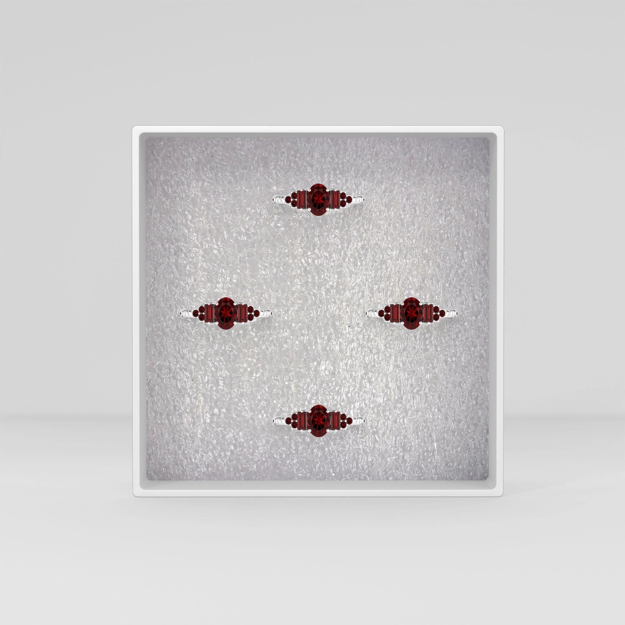 garnet prong-set ring