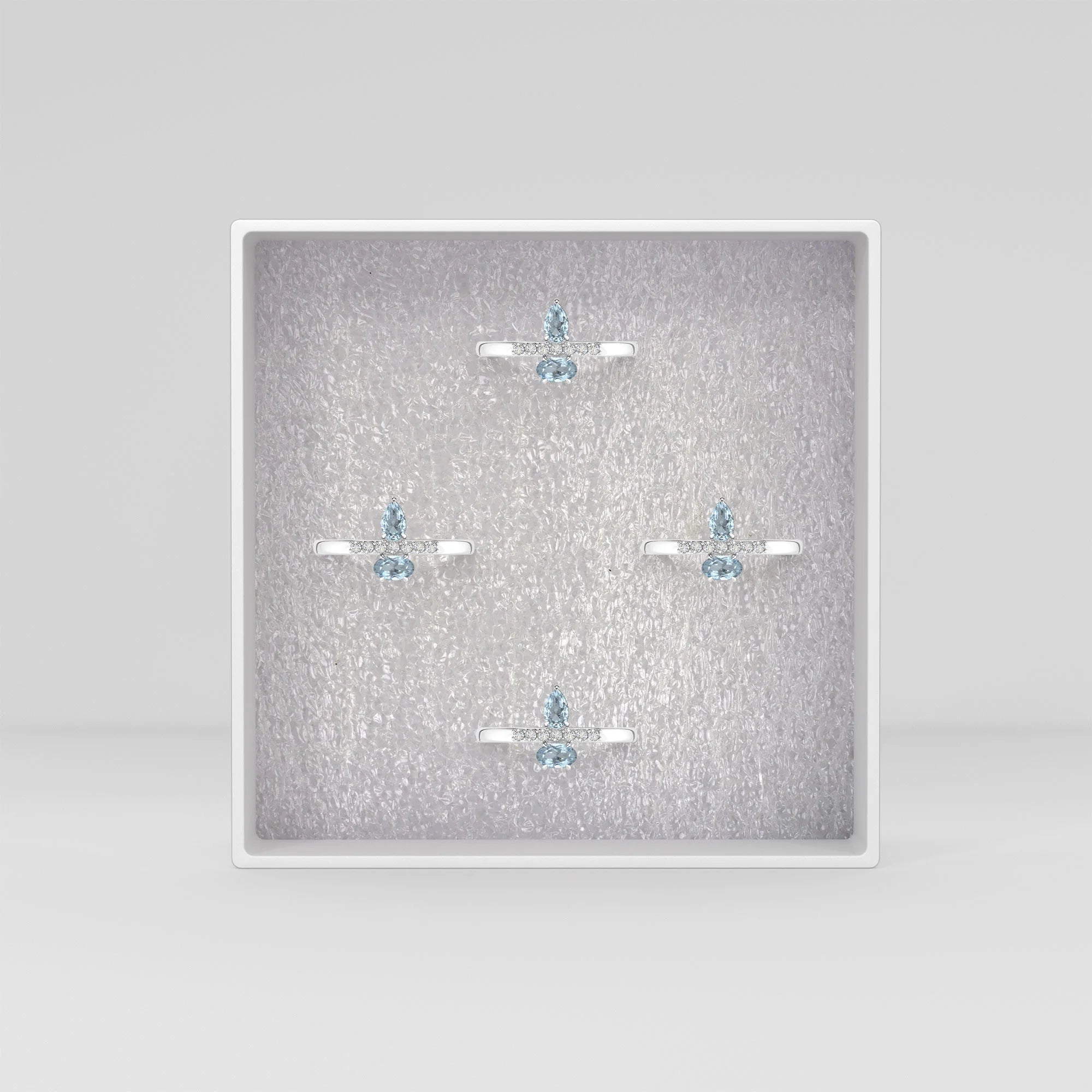 aquamarine prong set ring