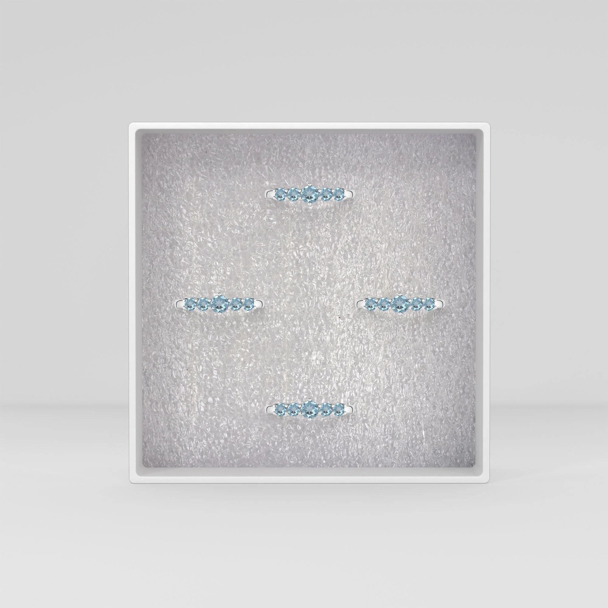 natural swiss blue topaz rings