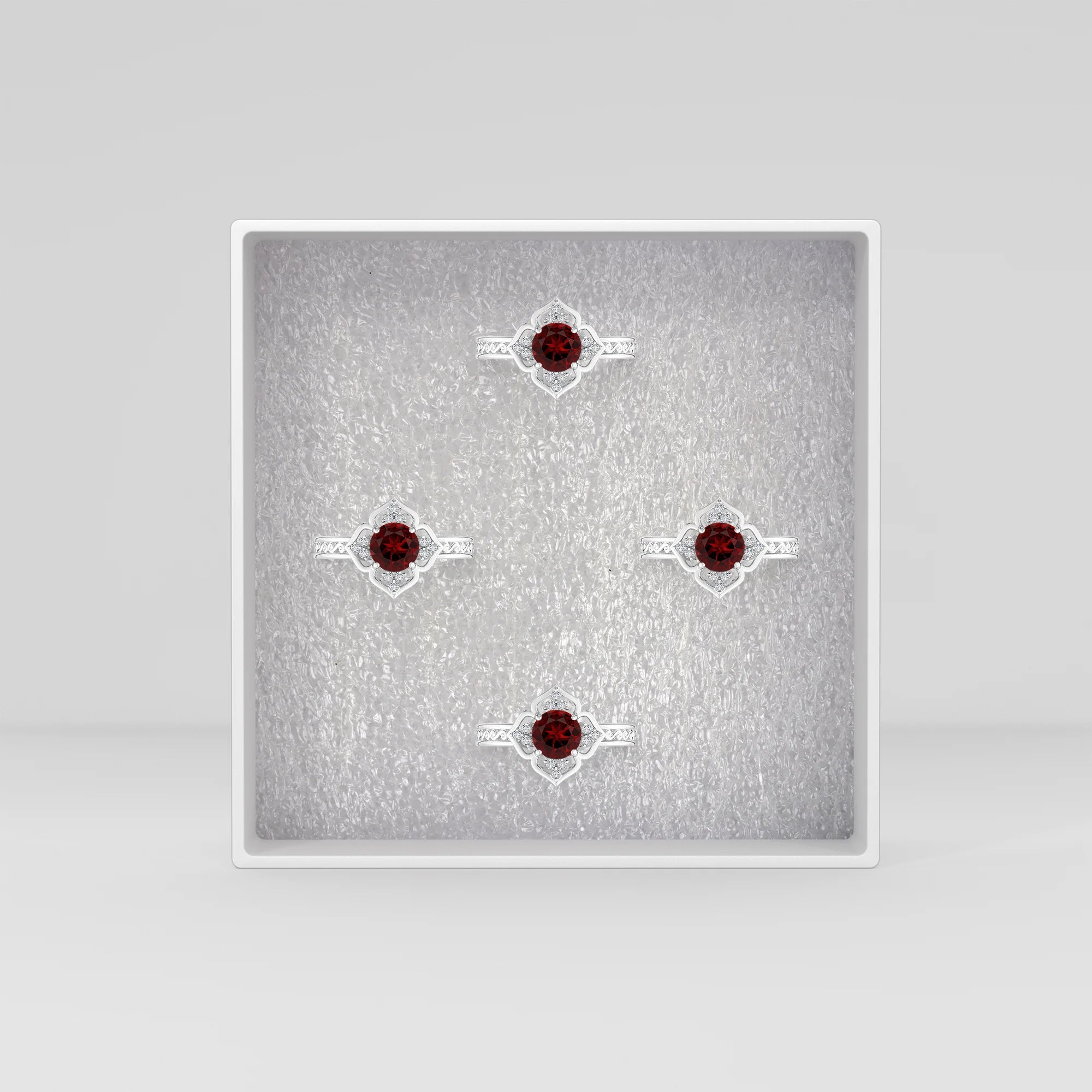 garnet prong-set ring