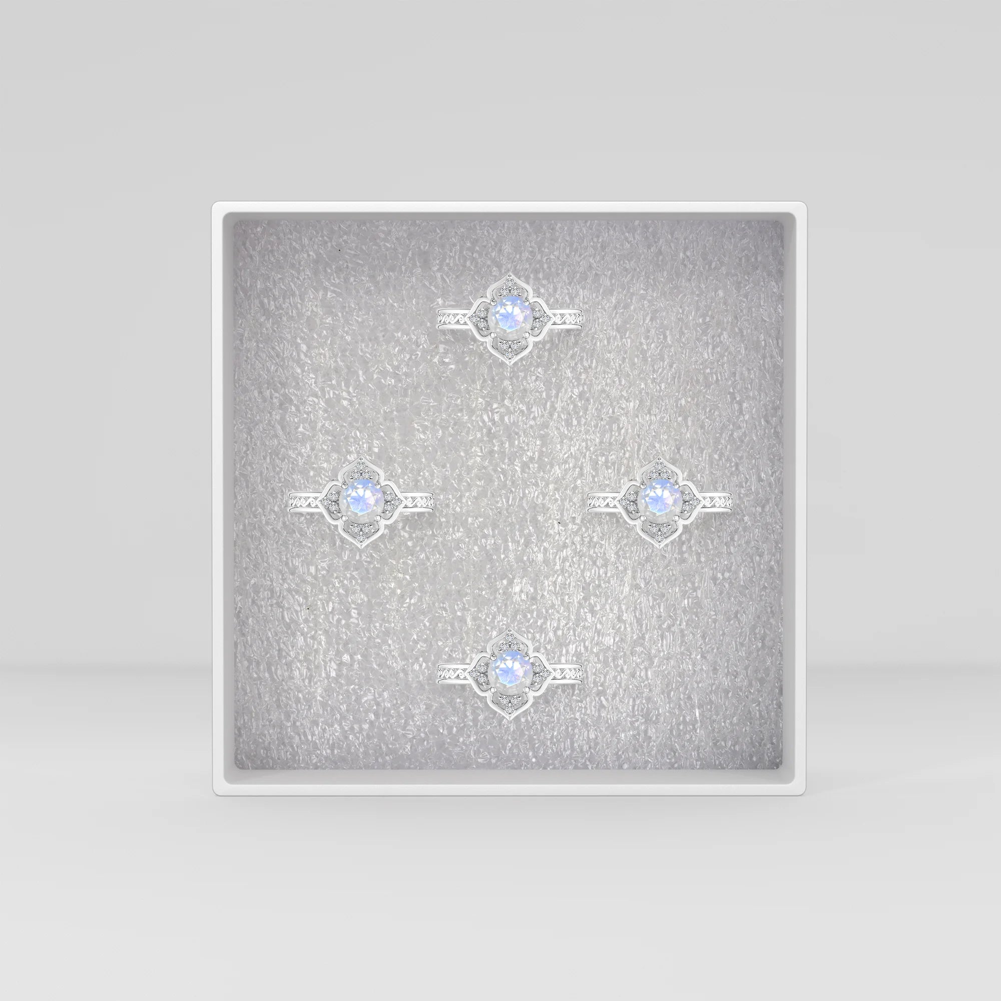 rainbow-moonstone prong-set ring