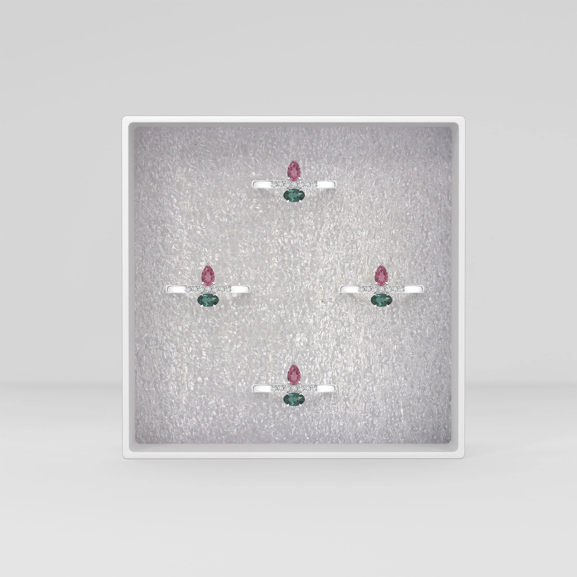 pink-tourmaline-green-tourmaline prong-set ring