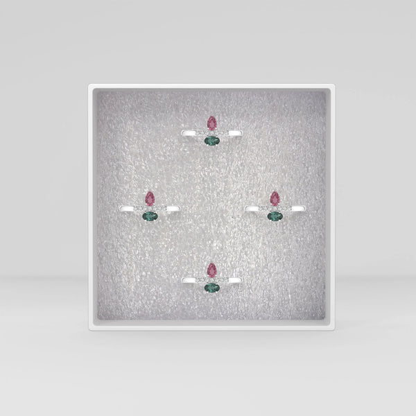 pink-tourmaline-green-tourmaline prong-set ring