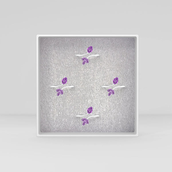 amethyst prong-set ring