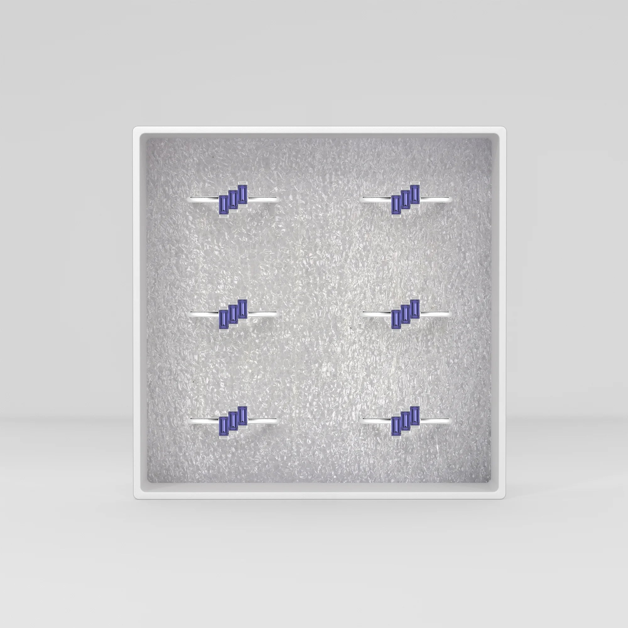 iolite prong-set ring