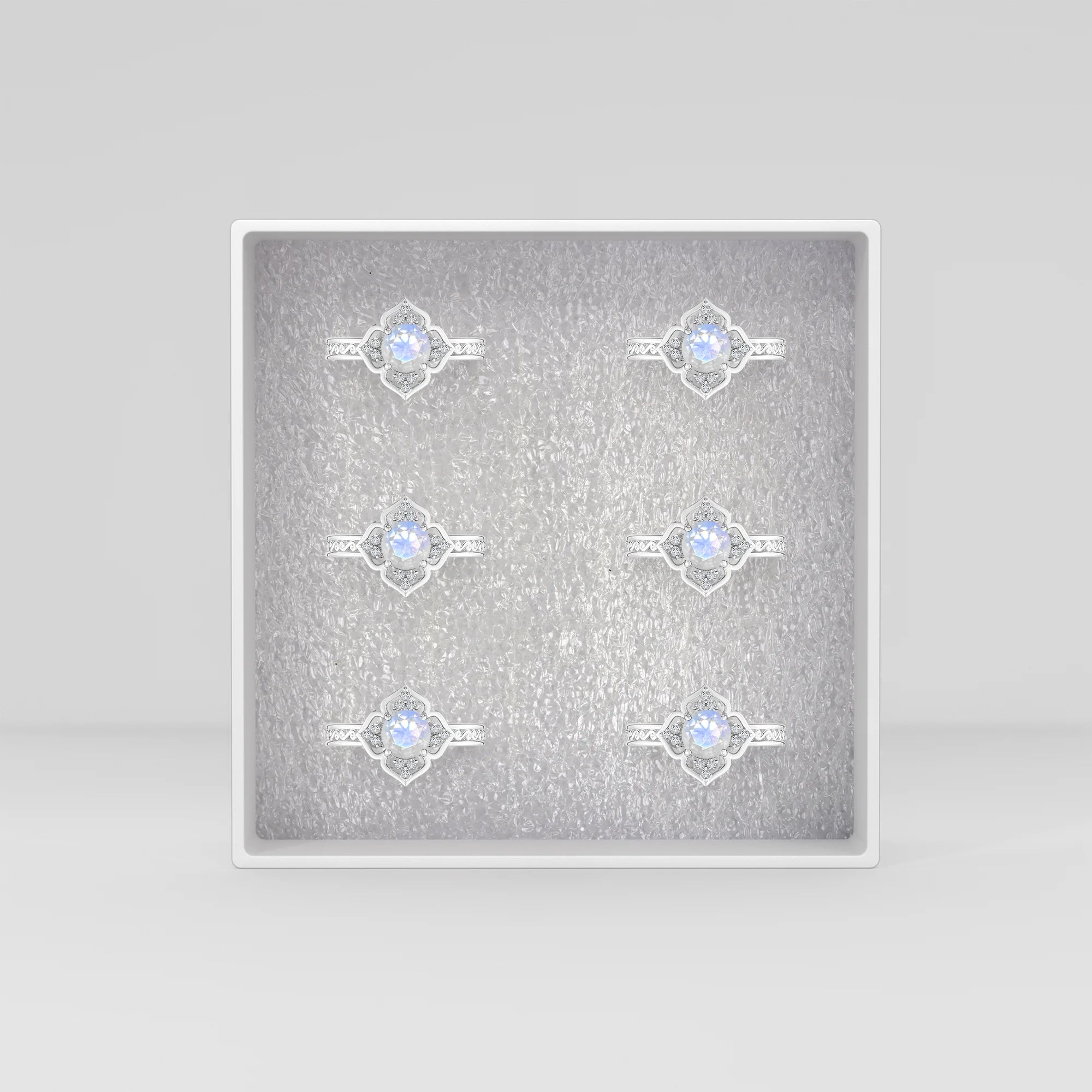 rainbow-moonstone prong-set ring