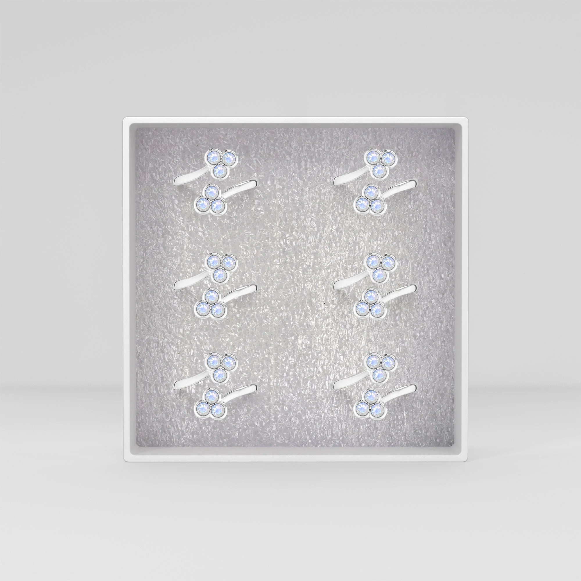 rainbow-moonstone bezel-set ring