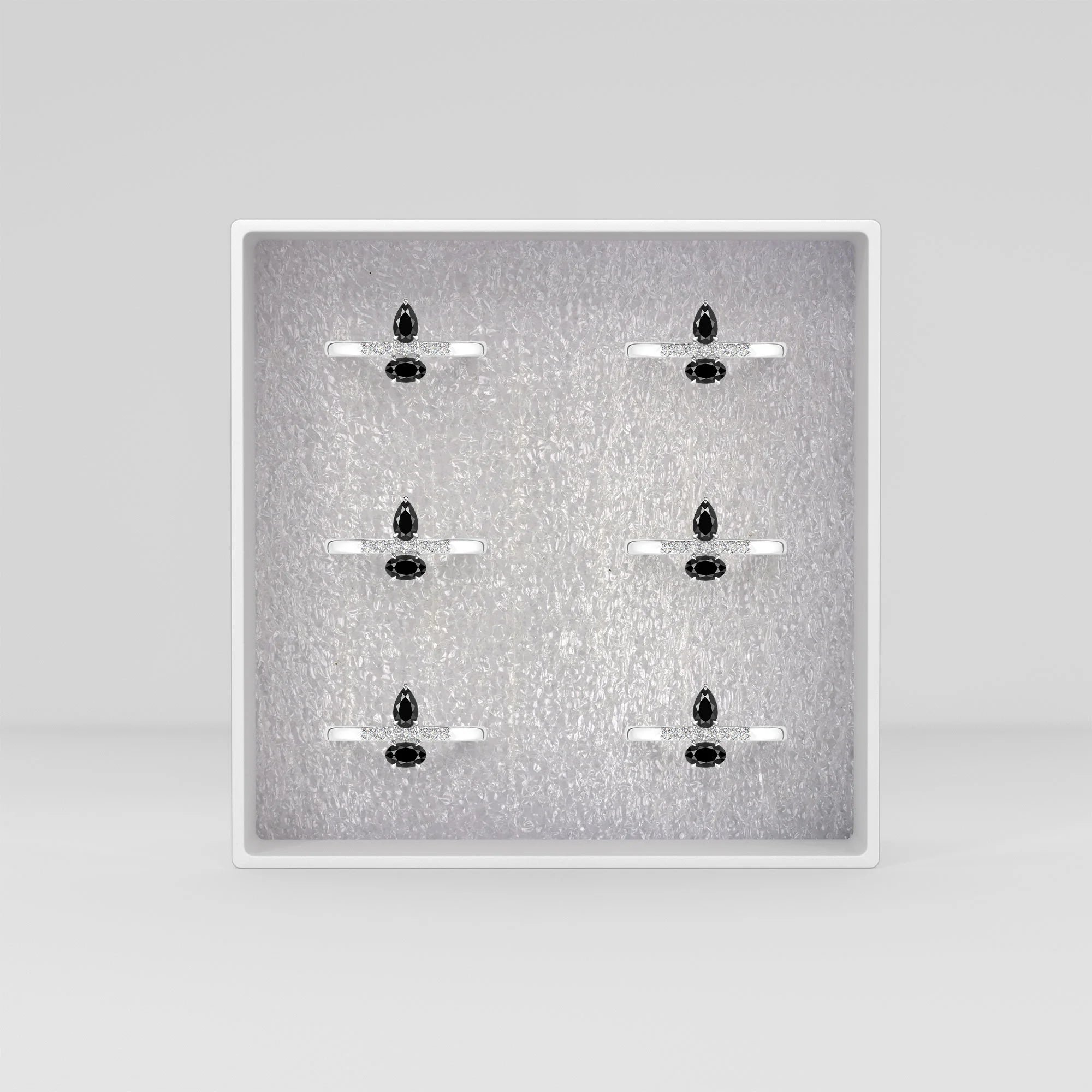 black-tourmaline prong-set ring