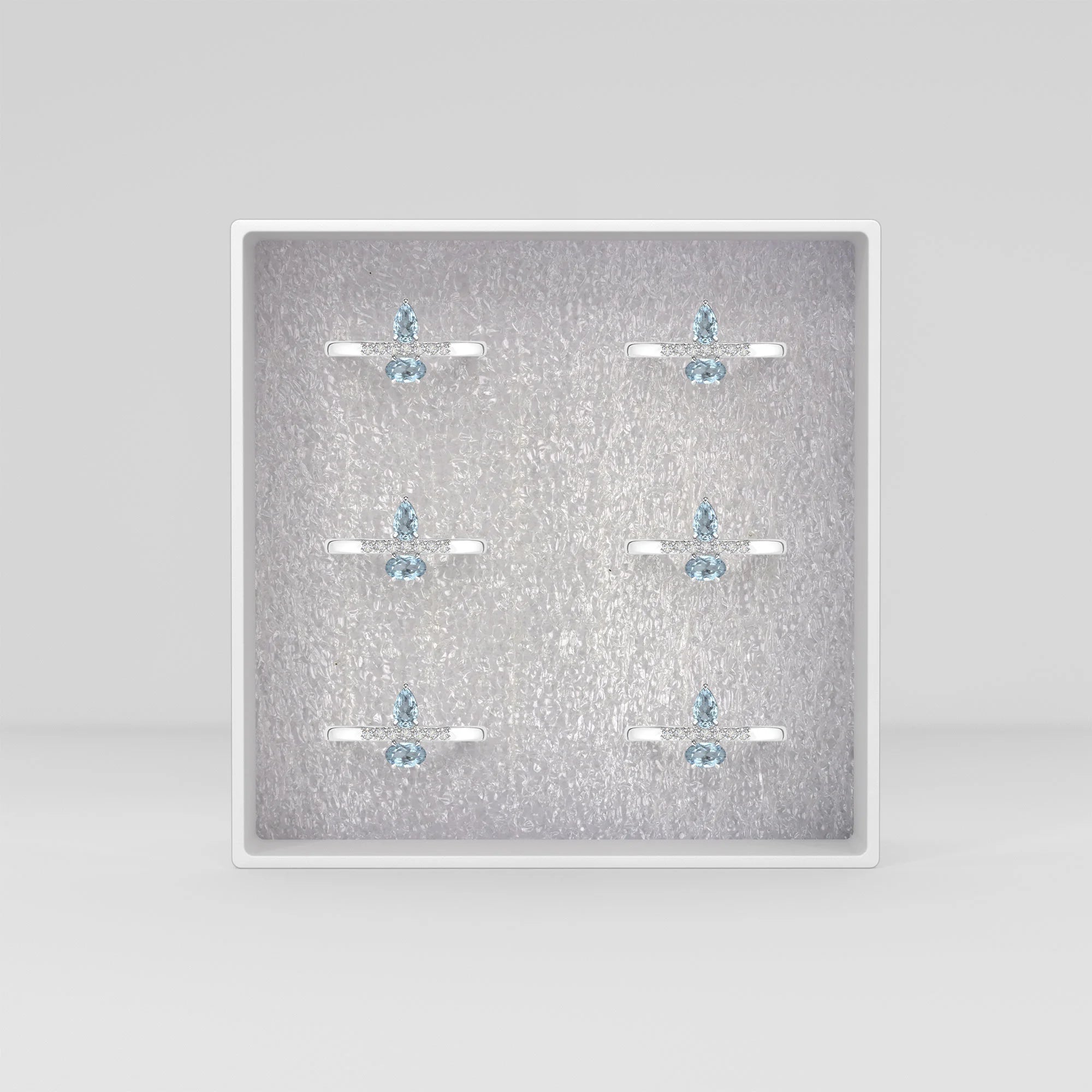 aquamarine prong set ring