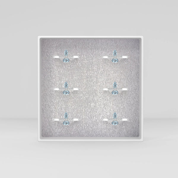 aquamarine prong set ring