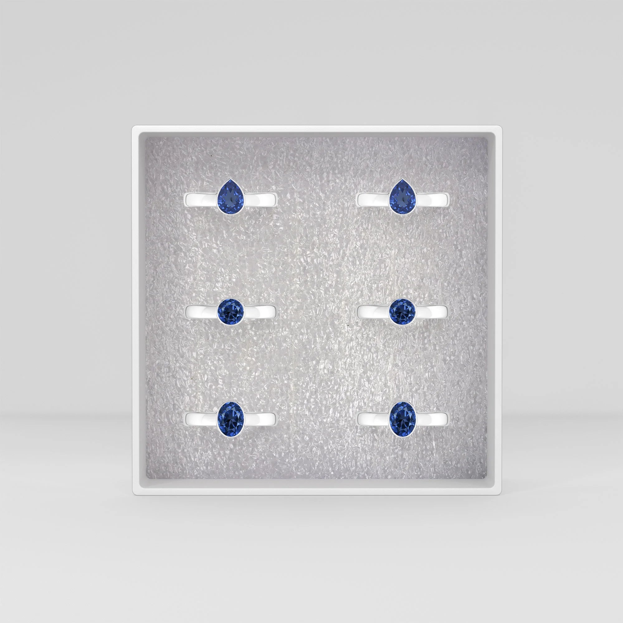 kyanite bezel-set ring