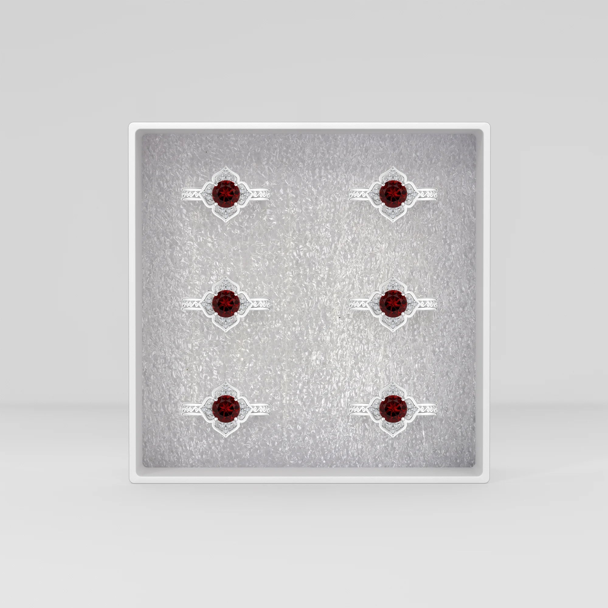 garnet prong-set ring